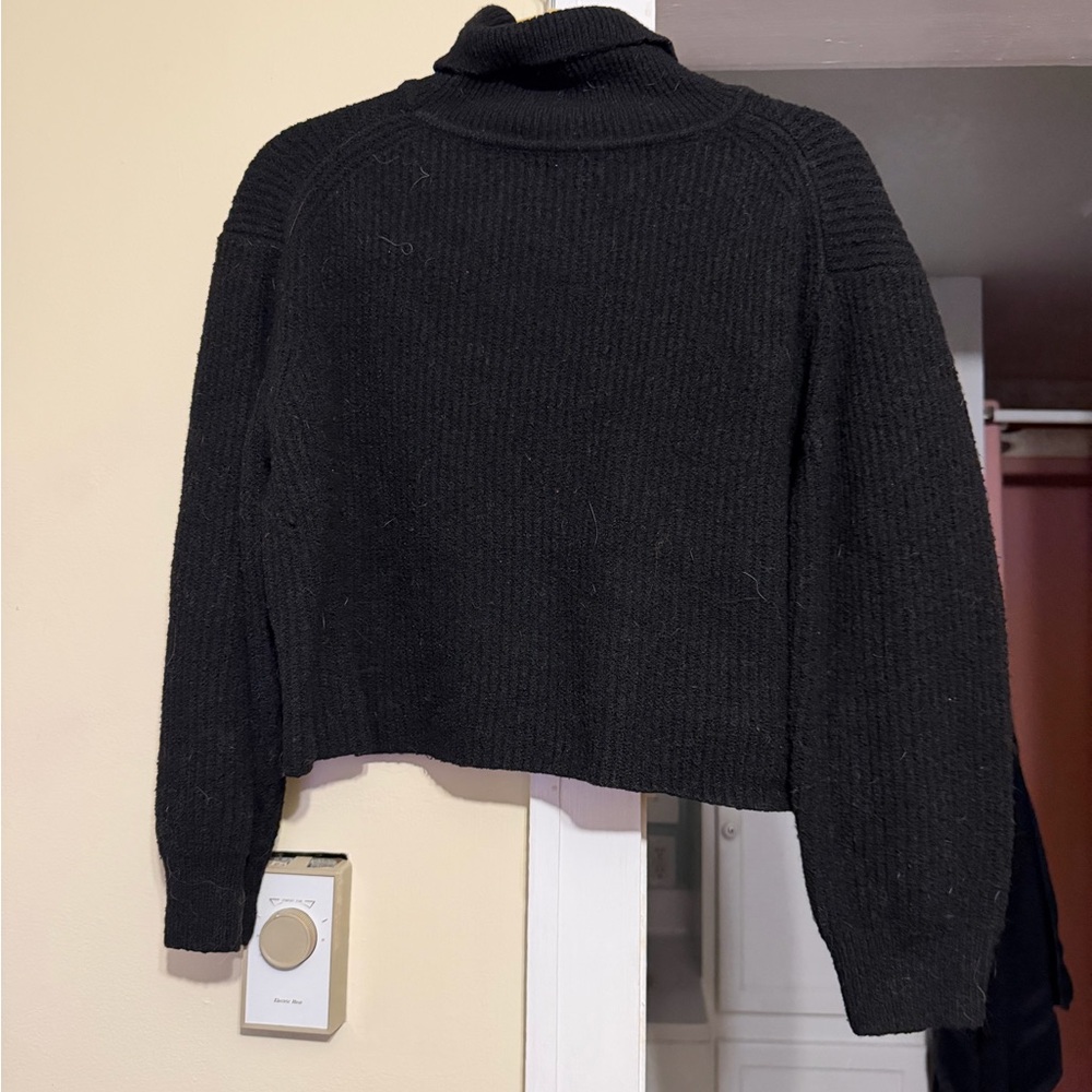 Love Tree Black Cowl Neck Sweater